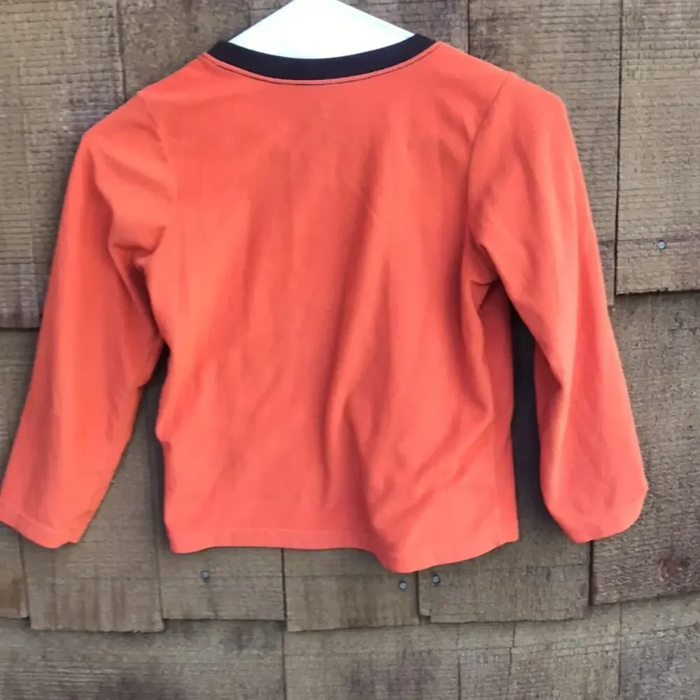 Carter's Super Comfy Fleece Truck Orange Long Sleeve Shirt Boys Size 6